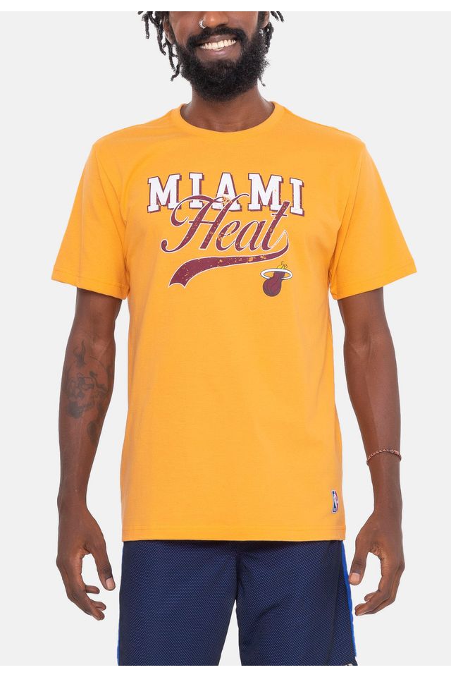 Camiseta-NBA-College-Logo-Miami-Heat-Laranja