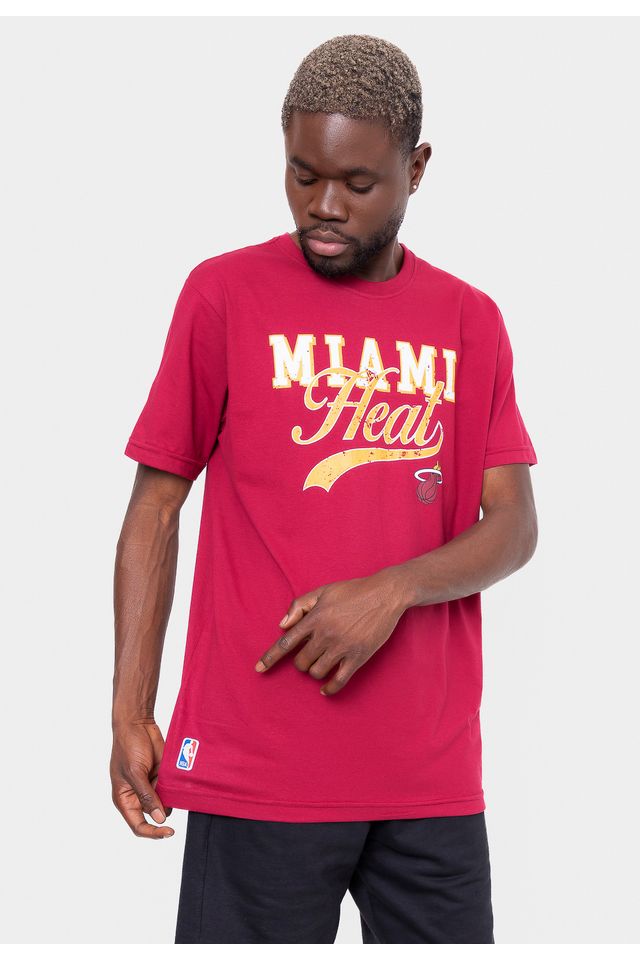 Camiseta-NBA-College-Logo-Miami-Heat-Vinho