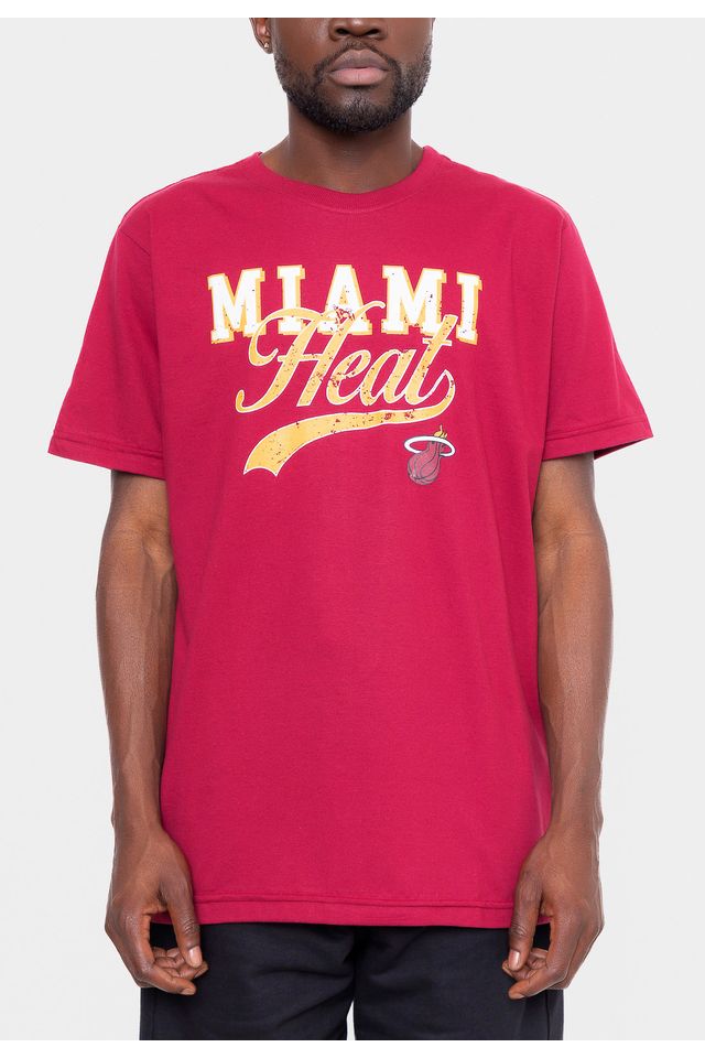 Camiseta-NBA-College-Logo-Miami-Heat-Vinho