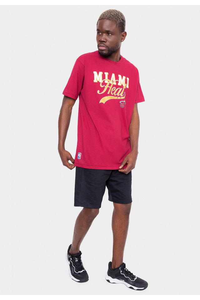 Camiseta-NBA-College-Logo-Miami-Heat-Vinho