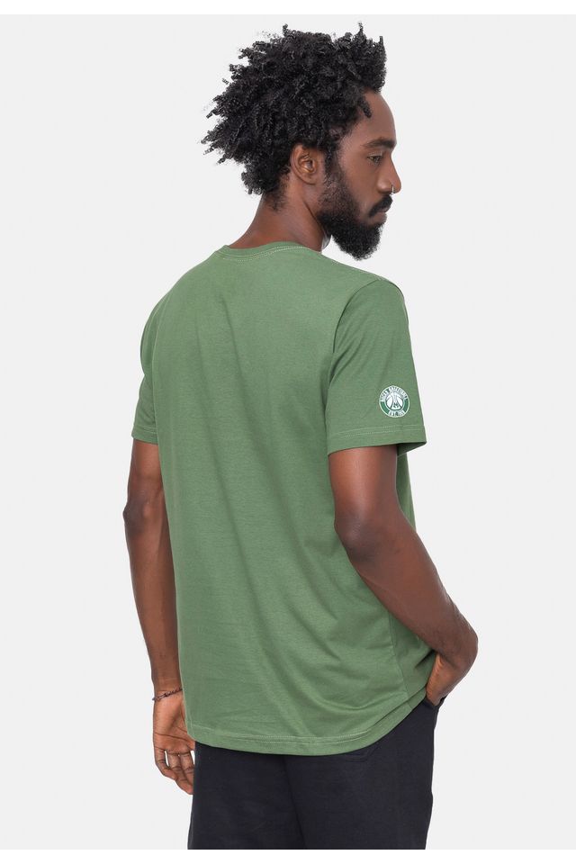 Camiseta-NBA-Mascot-Blazon-Milwaukee-Bucks-Verde-Militar