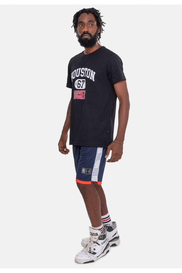 Camiseta NBA College Team Houston Rockets Preta Urbane