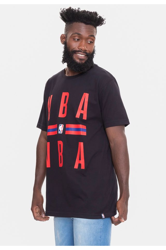Camiseta-NBA-Color-Stripes-Preta