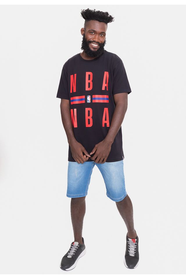 Camiseta-NBA-Color-Stripes-Preta
