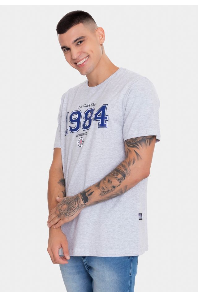Camiseta-NBA-Founded-In-Los-Angeles-Clippers-Cinza-Mescla