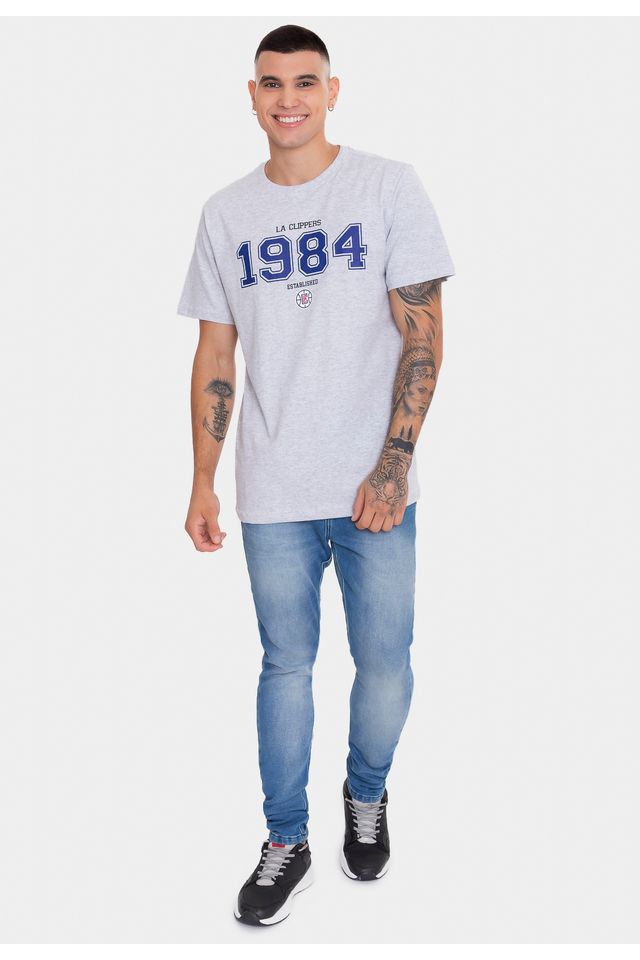 Camiseta-NBA-Founded-In-Los-Angeles-Clippers-Cinza-Mescla