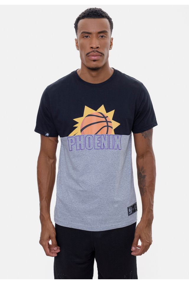 Camiseta-NBA-Splitted-Team-Phoenix-Suns-Preta