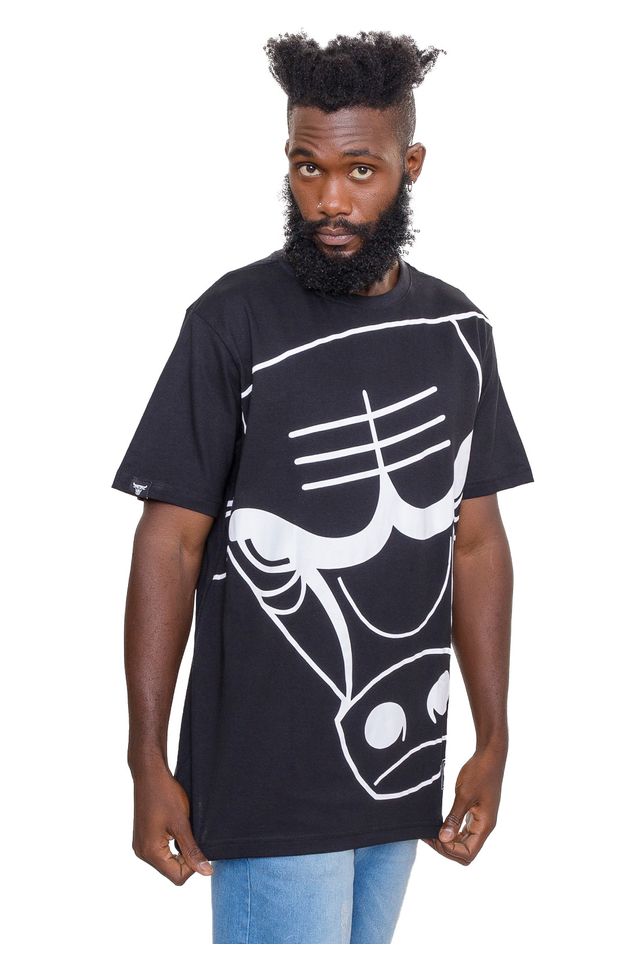 Camiseta-NBA-Maxi-Logo-Chicago-Bulls-Preta