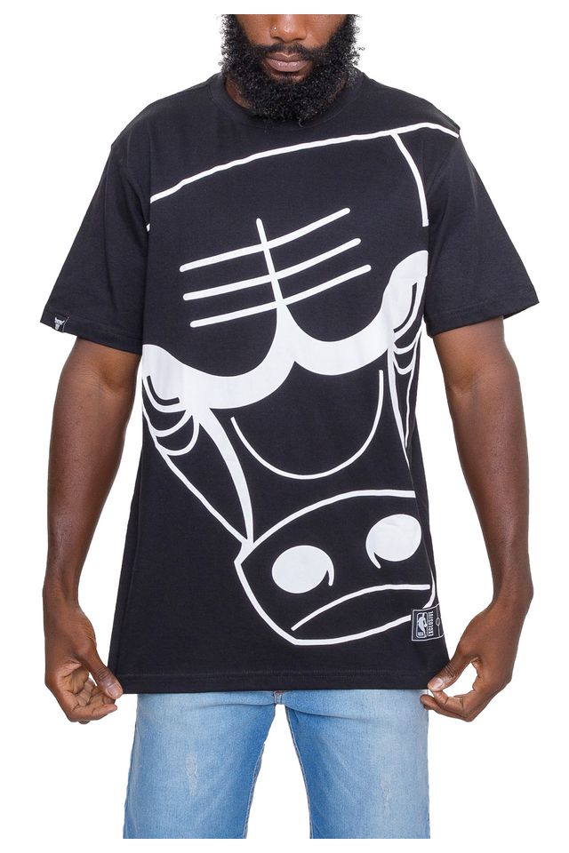 Camiseta-NBA-Maxi-Logo-Chicago-Bulls-Preta