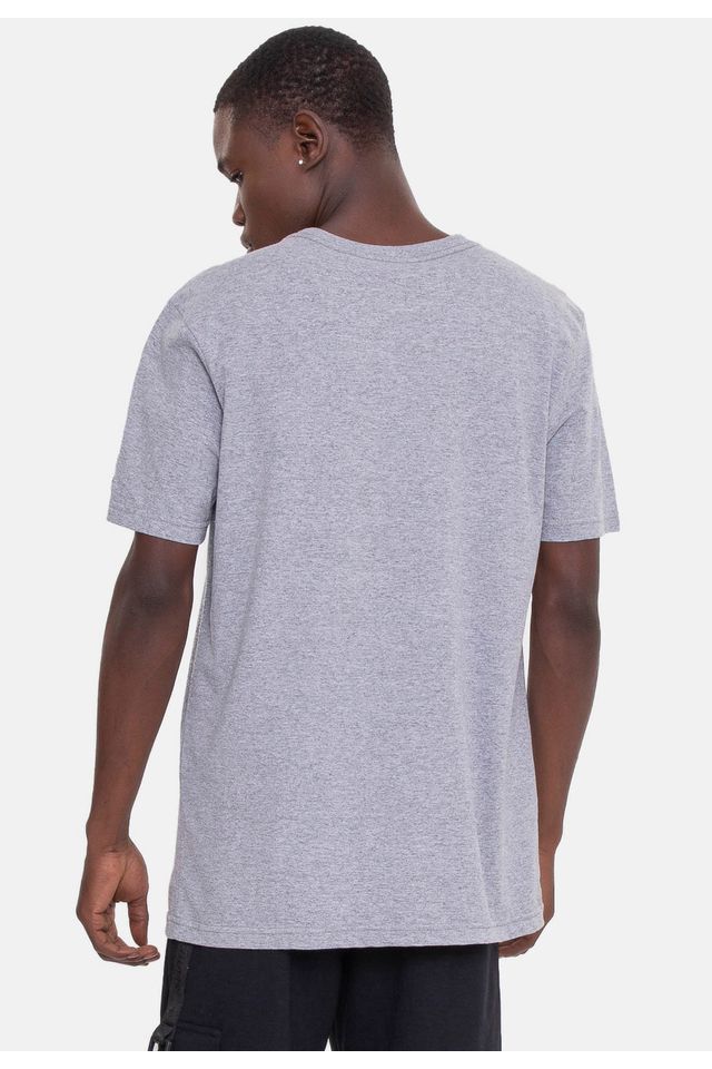 Camiseta-Starter-Collab-Smurfs-3D-Cinza-Mescla