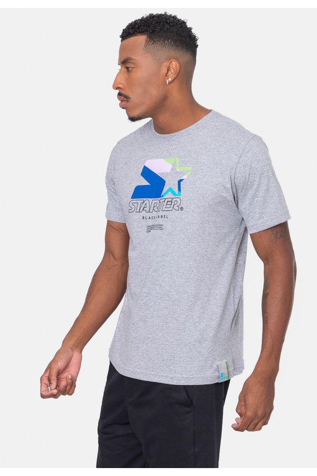 Camiseta-Starter-Geometric-Logo-Cinza-Mescla