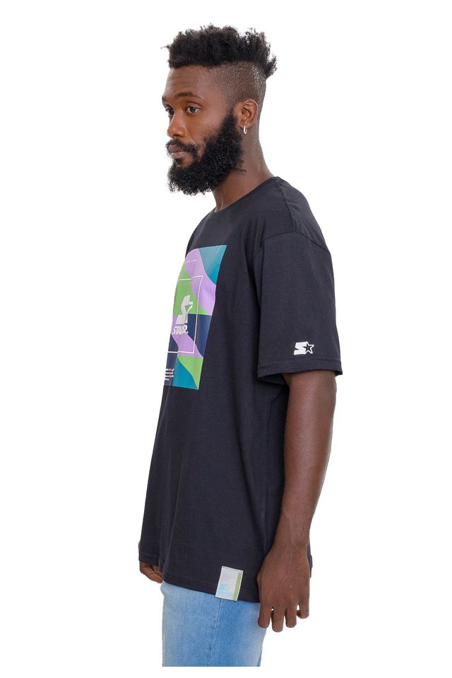 Camiseta-Starter-Geometric-Preta