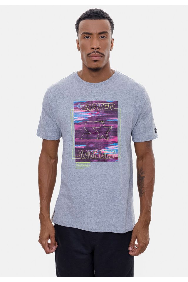 Camiseta-Starter-Estampada-Cinza-Mescla Camiseta-Starter-Estampada-Cinza-Mescla