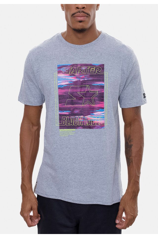 Camiseta-Starter-Estampada-Cinza-Mescla