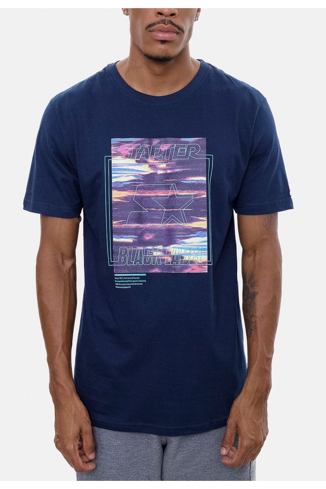 Camiseta-Starter-Estampada-Azul-Marinho