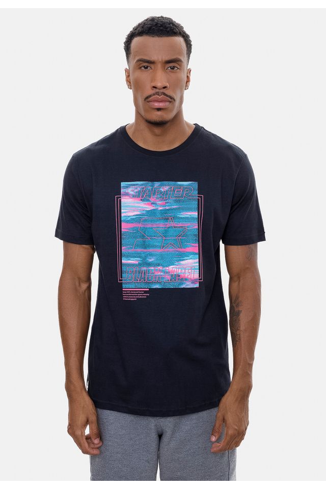 Camiseta-Starter-Estampada-Preta