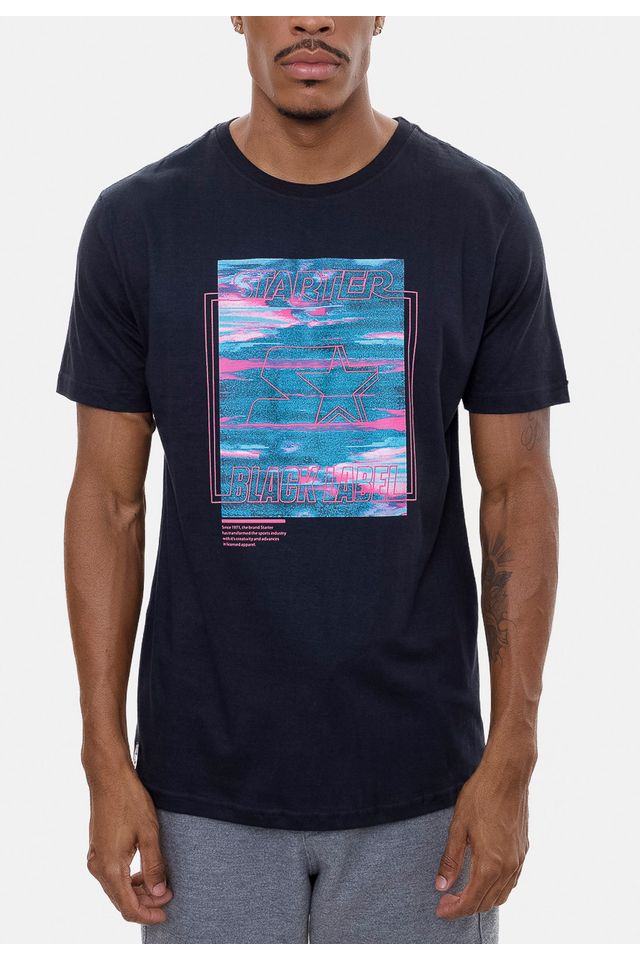 Camiseta-Starter-Estampada-Preta