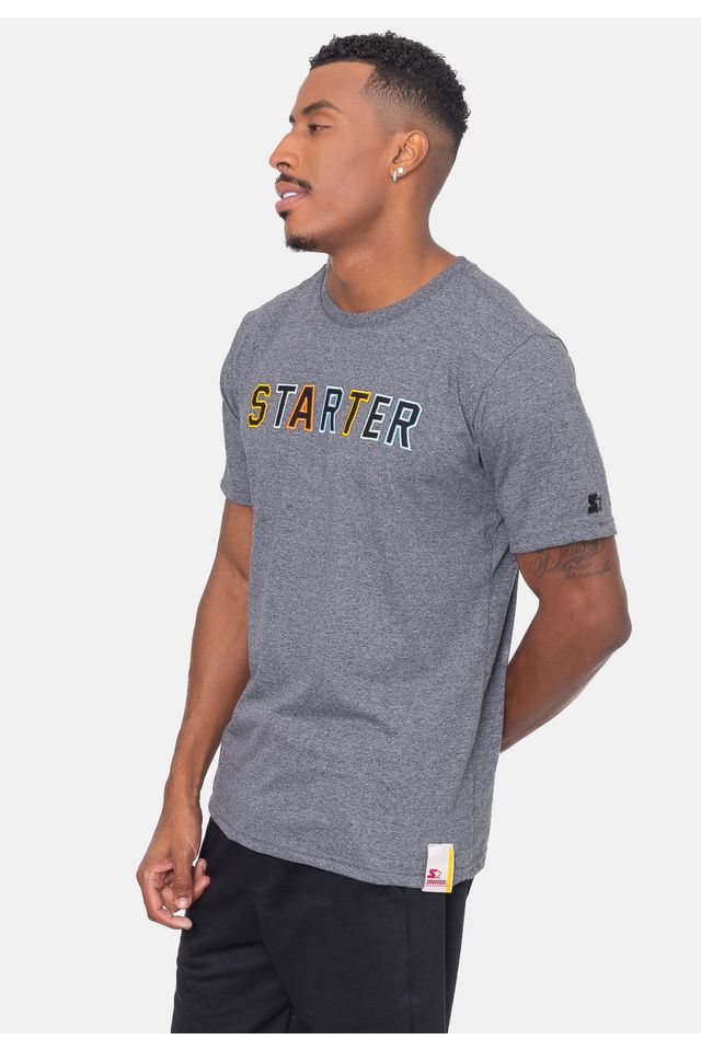 Camiseta-Starter-Color-Cinza-Mescla-Escuro Camiseta-Starter-Color-Cinza-Mescla-Escuro