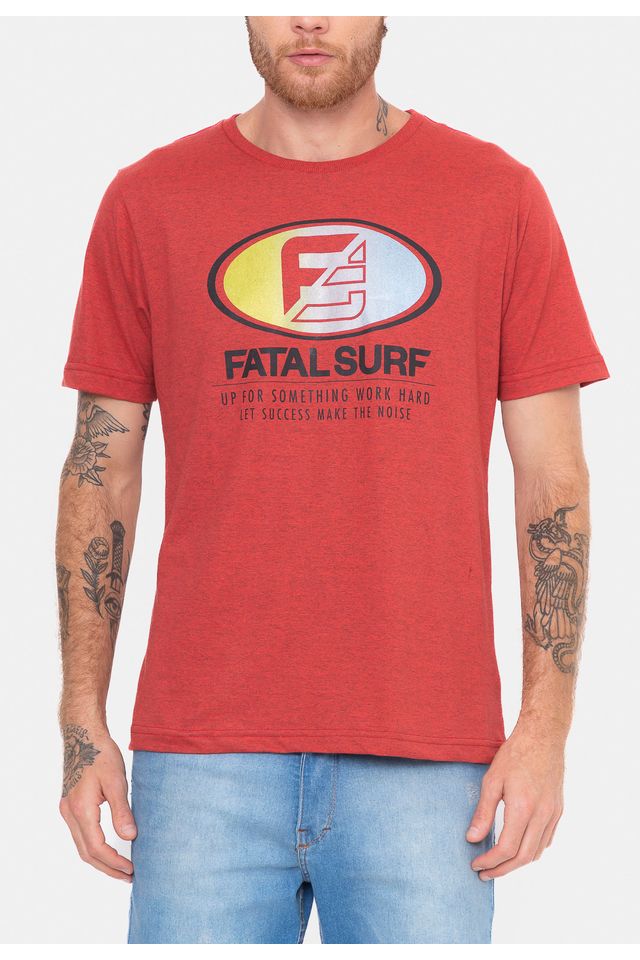 Camiseta-Fatal-Worn-Vermelha-Mescla