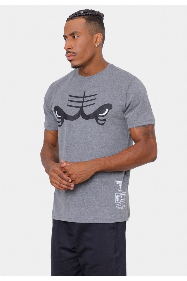 Camiseta-Mitchell---Ness-Vision-Team-Chicago-Bulls-Cinza