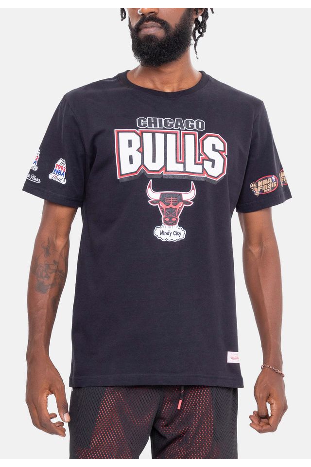Camiseta-Mitchell---Ness-NBA-Champions-Chicago-Bulls-Preta