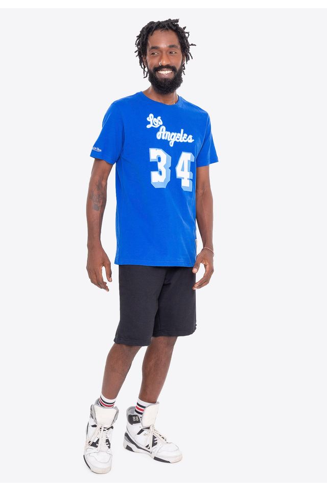 Camiseta-Mitchell---Ness-Name-And-Number-Shaquille-O-Neal-Los-Angeles-Lakers-Azul