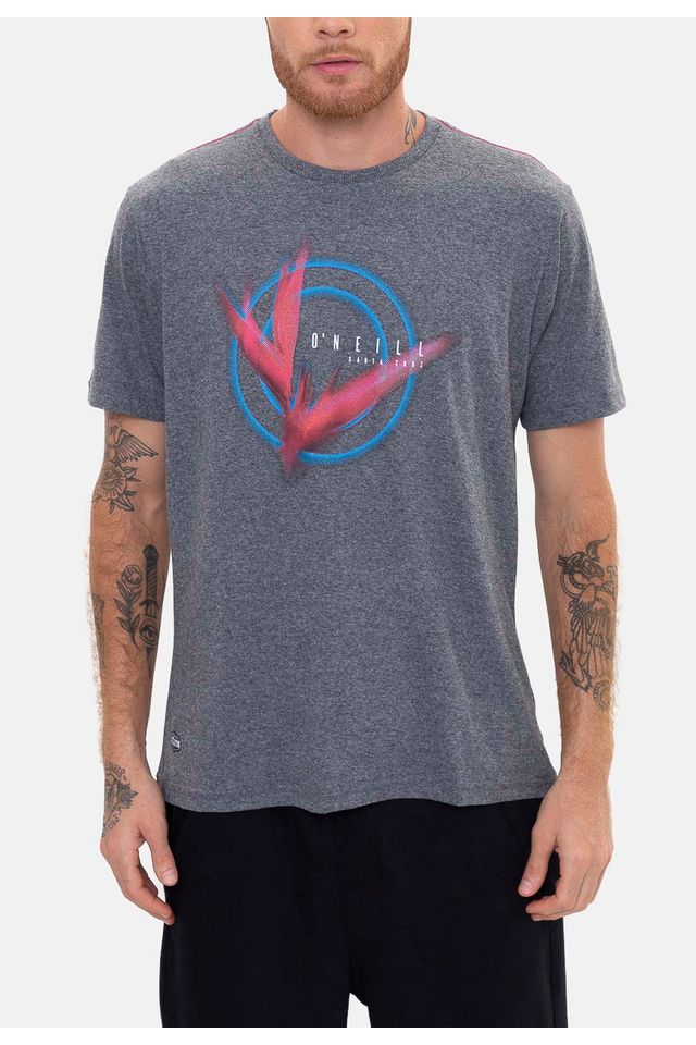 Camiseta-Oneill-Blur-Cinza-Mescla-Escuro