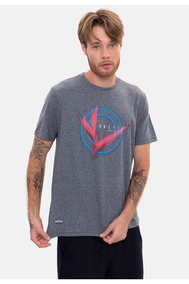 Camiseta-Oneill-Blur-Cinza-Mescla-Escuro