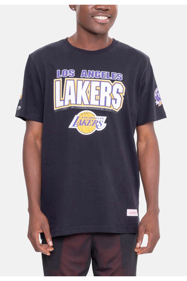 Camiseta-Mitchell---Ness-NBA-Champions-Los-Angeles-Lakers-Preta Camiseta-Mitchell---Ness-NBA-Champions-Los-Angeles-Lakers-Preta