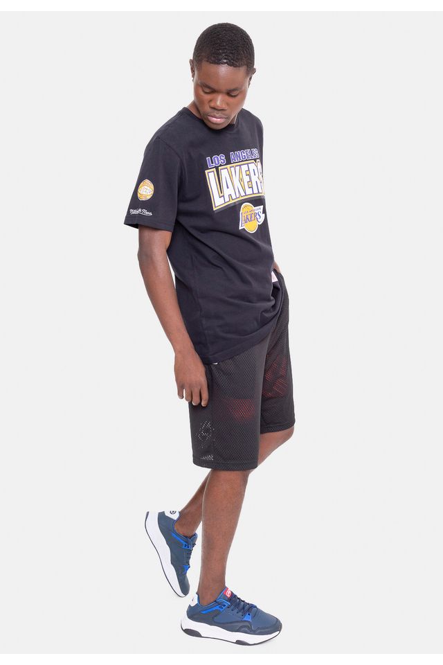 Camiseta-Mitchell---Ness-NBA-Champions-Los-Angeles-Lakers-Preta Camiseta-Mitchell---Ness-NBA-Champions-Los-Angeles-Lakers-Preta