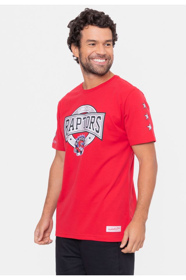 Camiseta-Mitchell---Ness-Team-Star-Toronto-Raptors-Vermelha Camiseta-Mitchell---Ness-Team-Star-Toronto-Raptors-Vermelha
