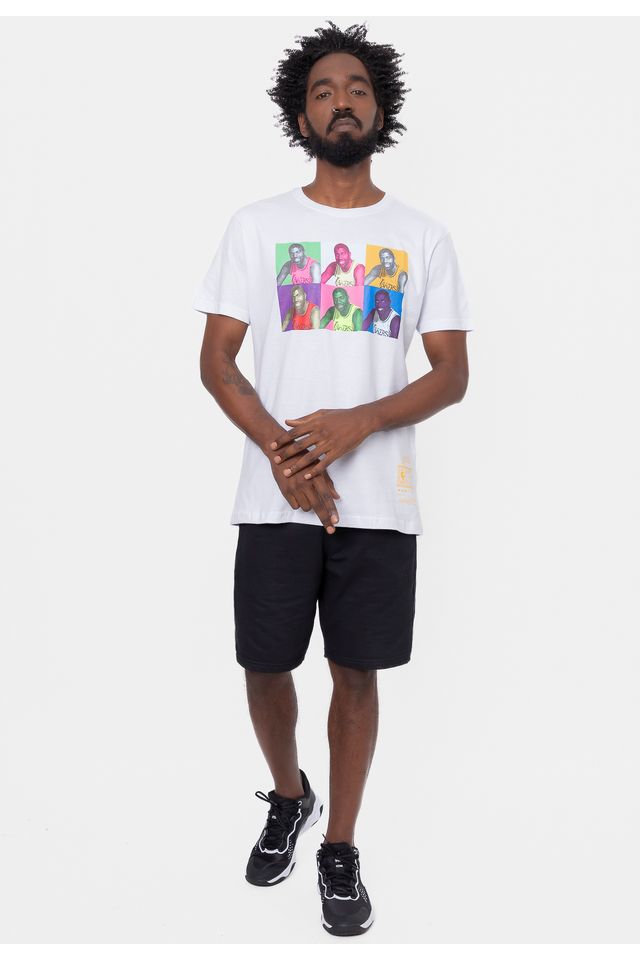 Camiseta-Mitchell---Ness-Pop-Art-Los-Angeles-Lakers-Branca