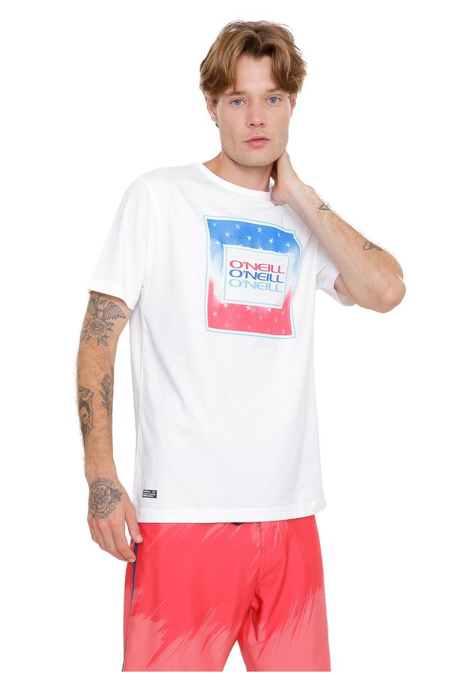 Camiseta-Oneill-Burst-Off-White