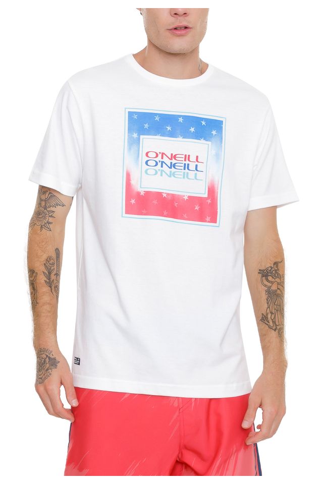 Camiseta-Oneill-Burst-Off-White