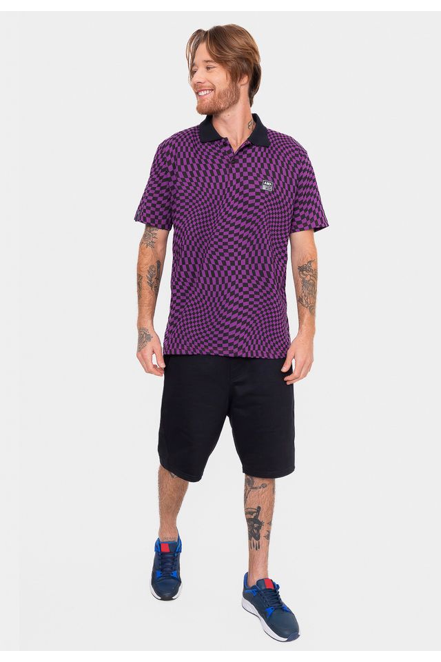 Camisa-Polo-HD-Liquify-Check-Roxa