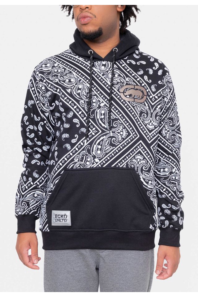 Moletom-Ecko-Capuz-Ley-Preto Moletom-Ecko-Capuz-Ley-Preto