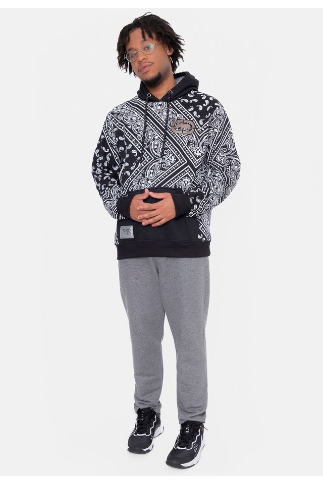 Moletom-Ecko-Capuz-Ley-Preto Moletom-Ecko-Capuz-Ley-Preto