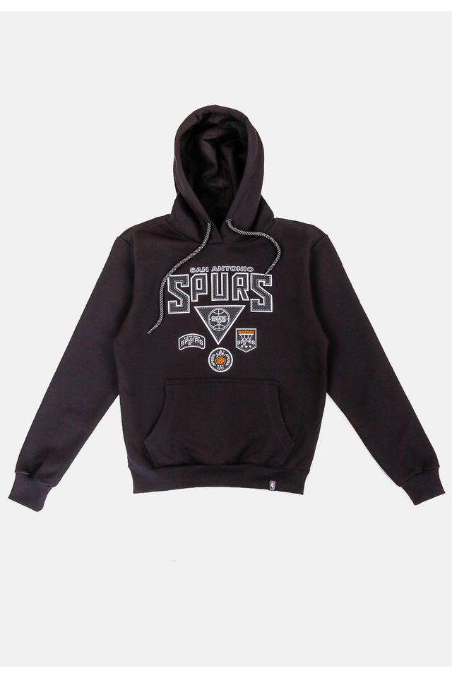 Moletom-NBA-Juvenil-Patches-San-Antonio-Spurs-Preto