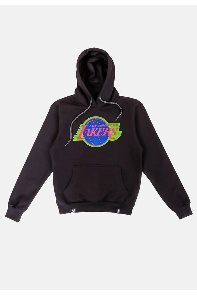 Moletom-NBA-Juvenil-Neon-Colors-Los-Angeles-Lakers-Preto