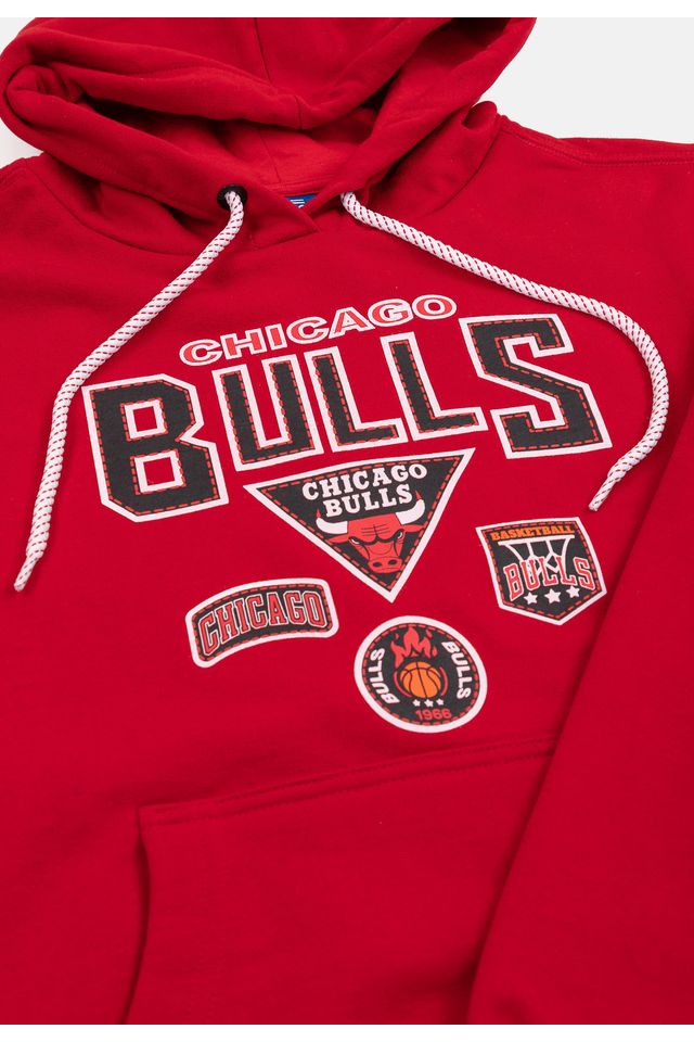 Moletom-NBA-Juvenil-Patches-Logo-Chicago-Bulls-Vermelho