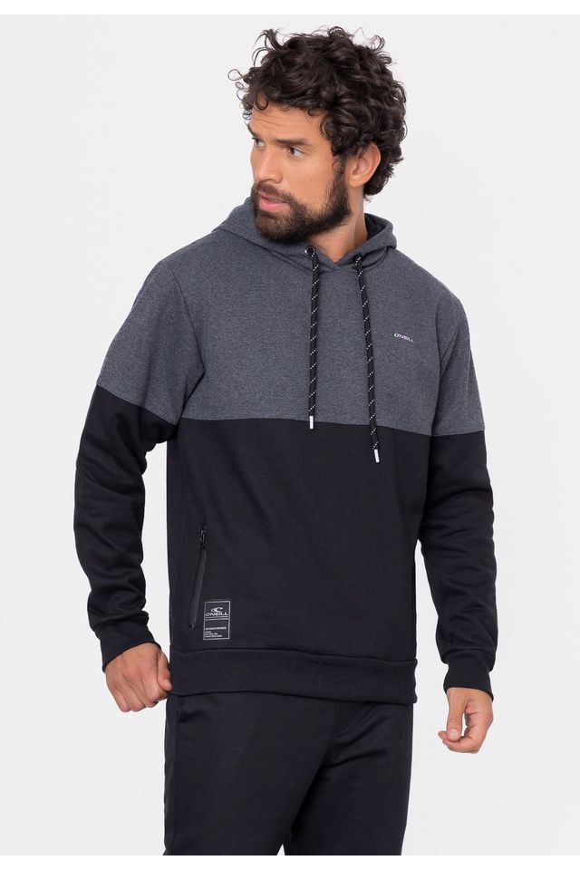 Moletom-Oneill-Fechado-Tech-Cinza-com-Preto