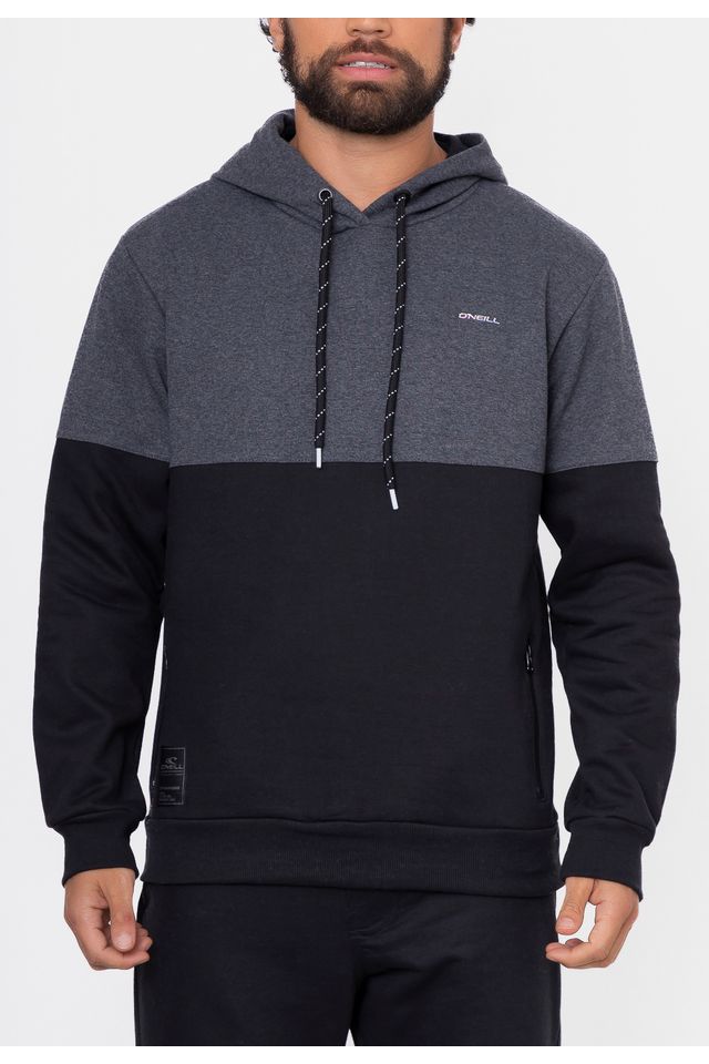 Moletom-Oneill-Fechado-Tech-Cinza-com-Preto