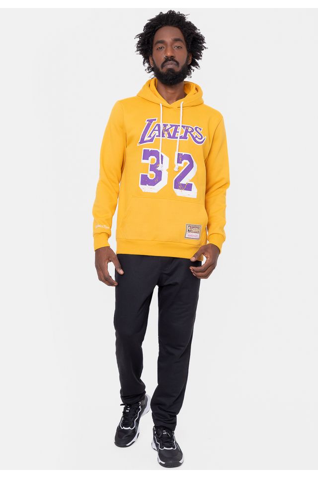Moletom-Mitchell---Ness-Magic-Johnson-Amarelo Moletom-Mitchell---Ness-Magic-Johnson-Amarelo