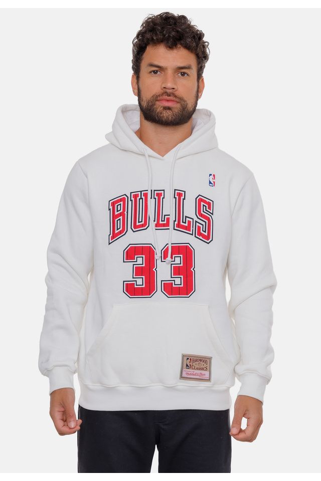 Moletom-Mitchell---Ness-Scottie-Pippen-Chicago-Bulls-Natural Moletom-Mitchell---Ness-Scottie-Pippen-Chicago-Bulls-Natural
