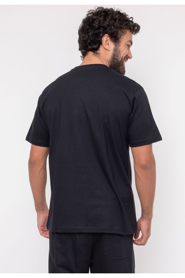 Camiseta-HD-Flowers-Preta
