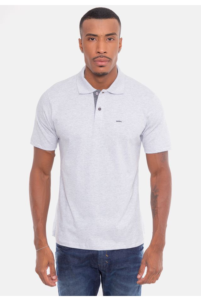 Camisa-Polo-Fatal-Basic-Rime-Gelo-Mescla Camisa-Polo-Fatal-Basic-Rime-Gelo-Mescla