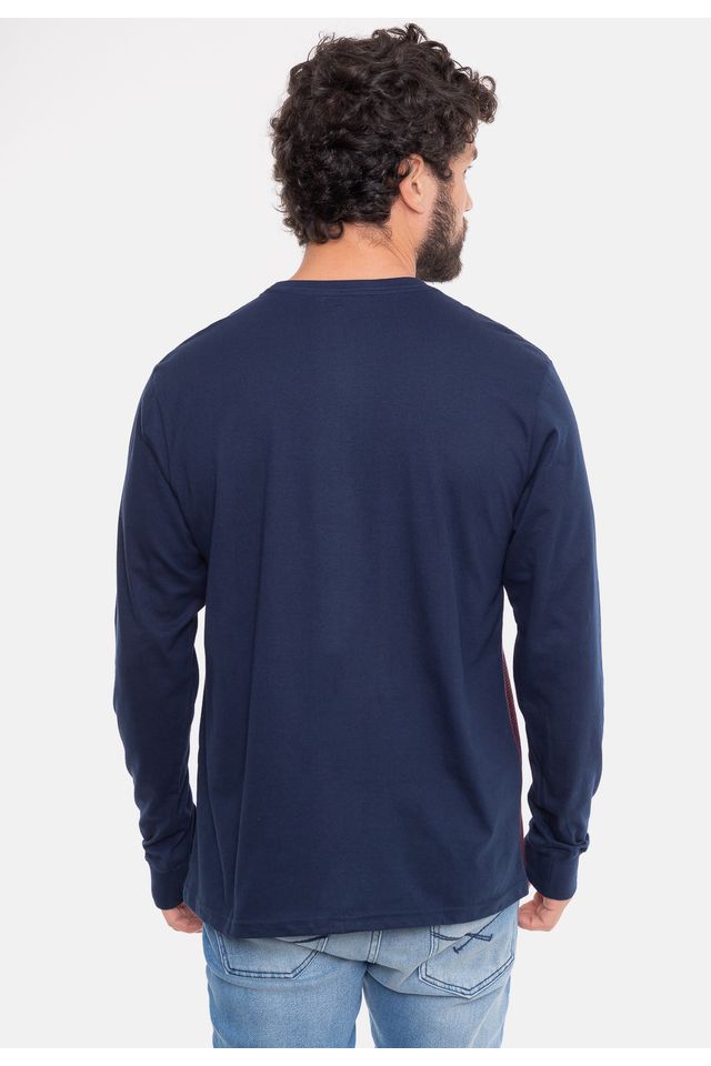 Camiseta-HD-Manga-Longa-Raja-Azul-Marinho