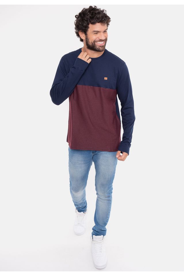 Camiseta-HD-Manga-Longa-Raja-Azul-Marinho
