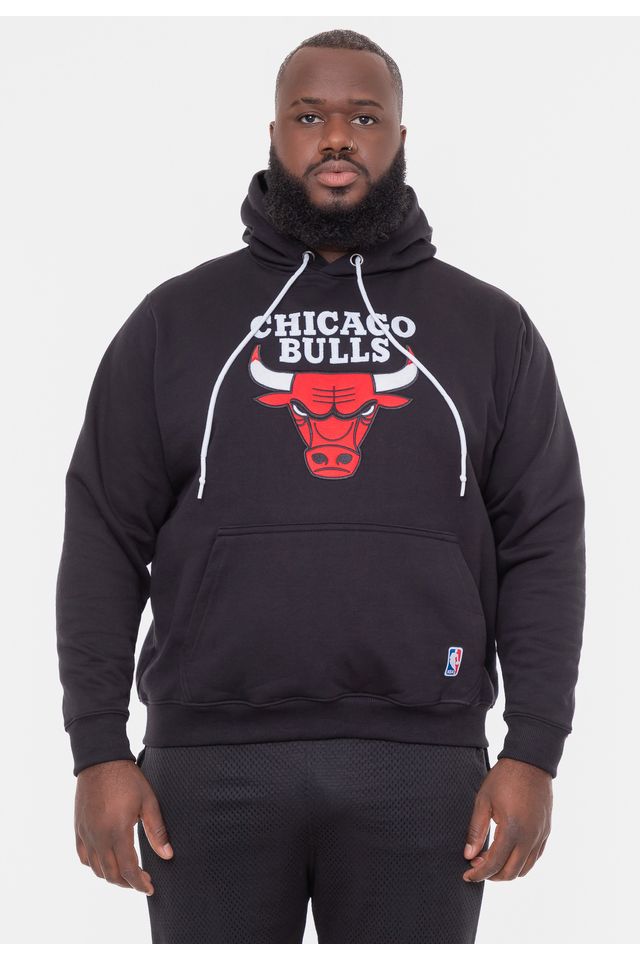 Moletom-NBA-Plus-Size-Com-Feltro-Logo-Chicago-Bulls-Preto