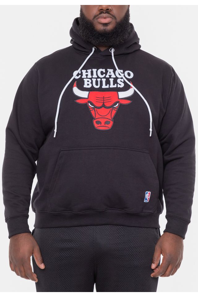Moletom-NBA-Plus-Size-Com-Feltro-Logo-Chicago-Bulls-Preto